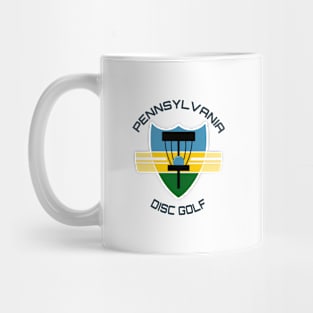 Pennsylvania Disc Golf - State Flag White Mug